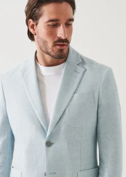 PATRICK ASSARAF Textured Cotton Linen Blend Blazer|Men Blazers
