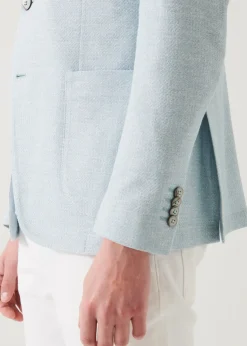 PATRICK ASSARAF Textured Cotton Linen Blend Blazer|Men Blazers