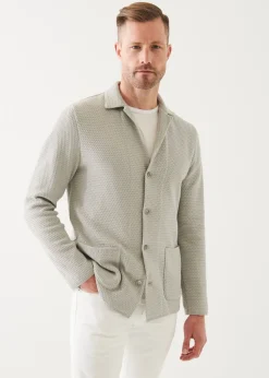 PATRICK ASSARAF Textured Knit Blazer|Men Blazers