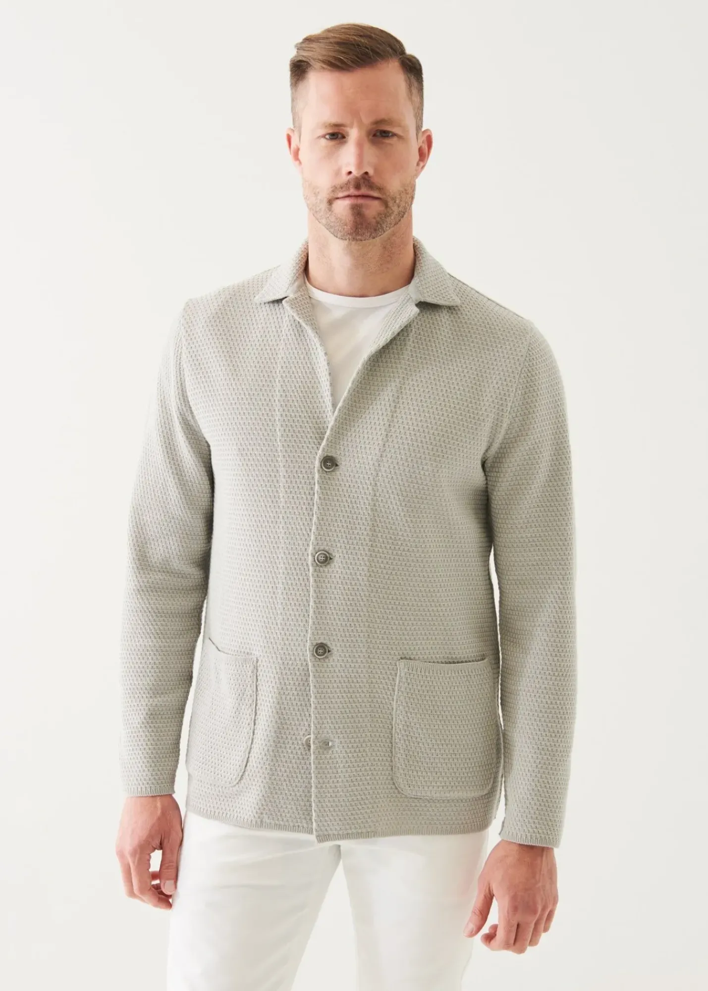 PATRICK ASSARAF Textured Knit Blazer|Men Blazers