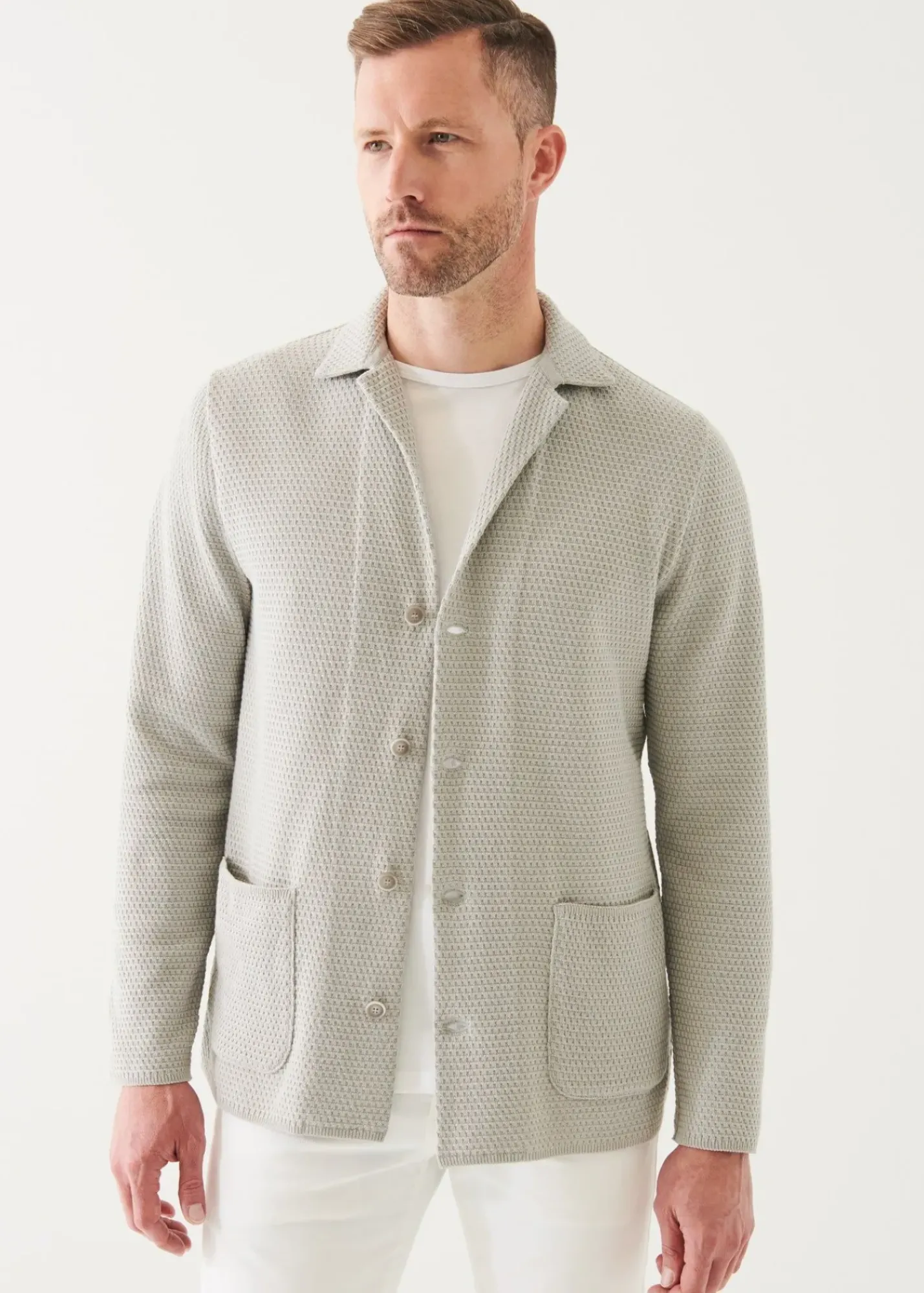 PATRICK ASSARAF Textured Knit Blazer|Men Blazers