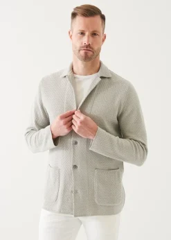 PATRICK ASSARAF Textured Knit Blazer|Men Blazers