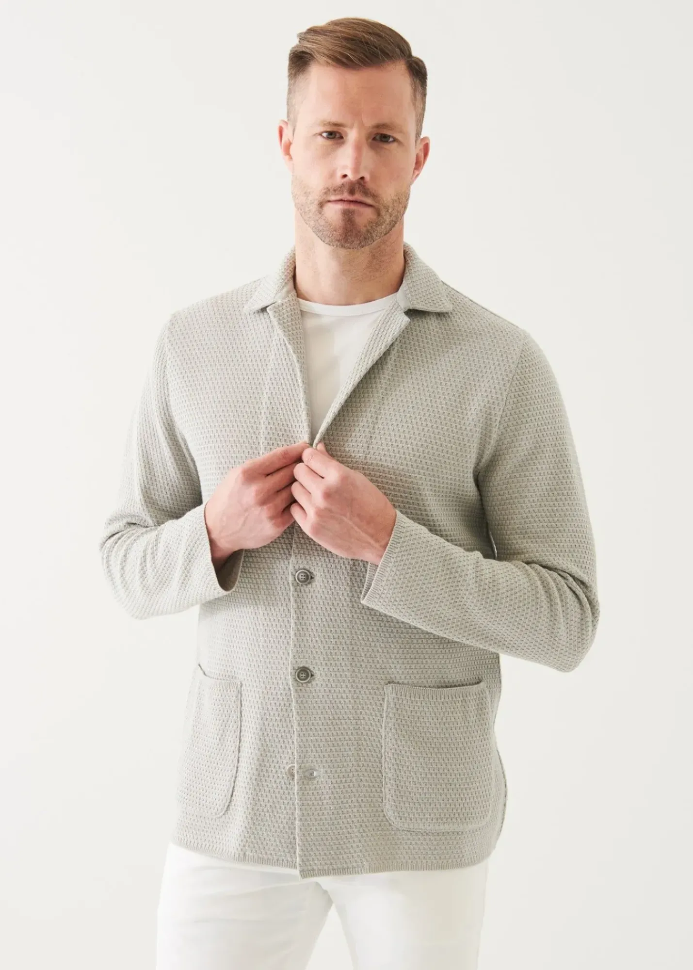 PATRICK ASSARAF Textured Knit Blazer|Men Blazers