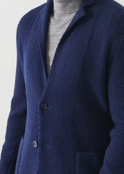PATRICK ASSARAF Textured Knit Sweater Jacket|Men Blazers