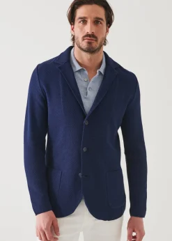 PATRICK ASSARAF Textured Stitch Cotton Blazer|Men Blazers