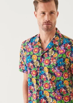 PATRICK ASSARAF Tropical Camp Collar Shirt|Men Shirts