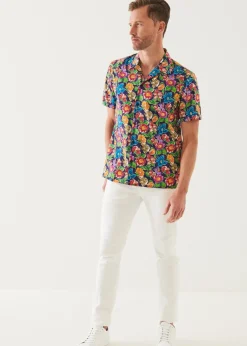 PATRICK ASSARAF Tropical Camp Collar Shirt|Men Shirts