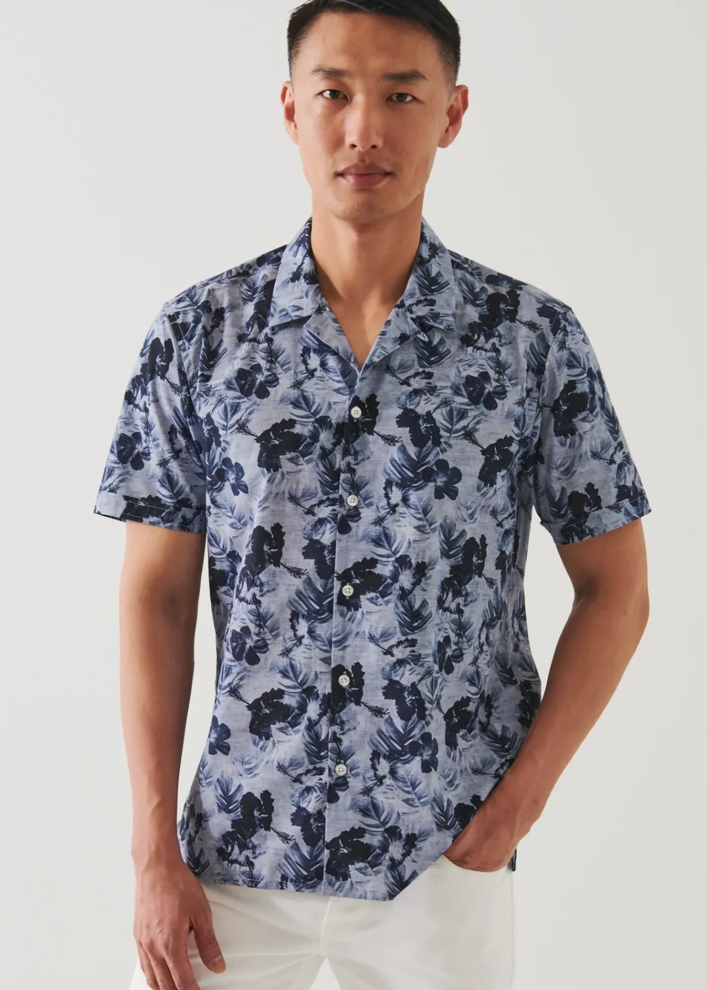 PATRICK ASSARAF Tropical Floral Print Camp Collar Shirt|Men Shirts