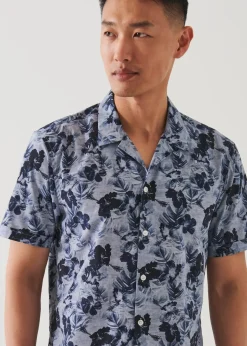 PATRICK ASSARAF Tropical Floral Print Camp Collar Shirt|Men Shirts