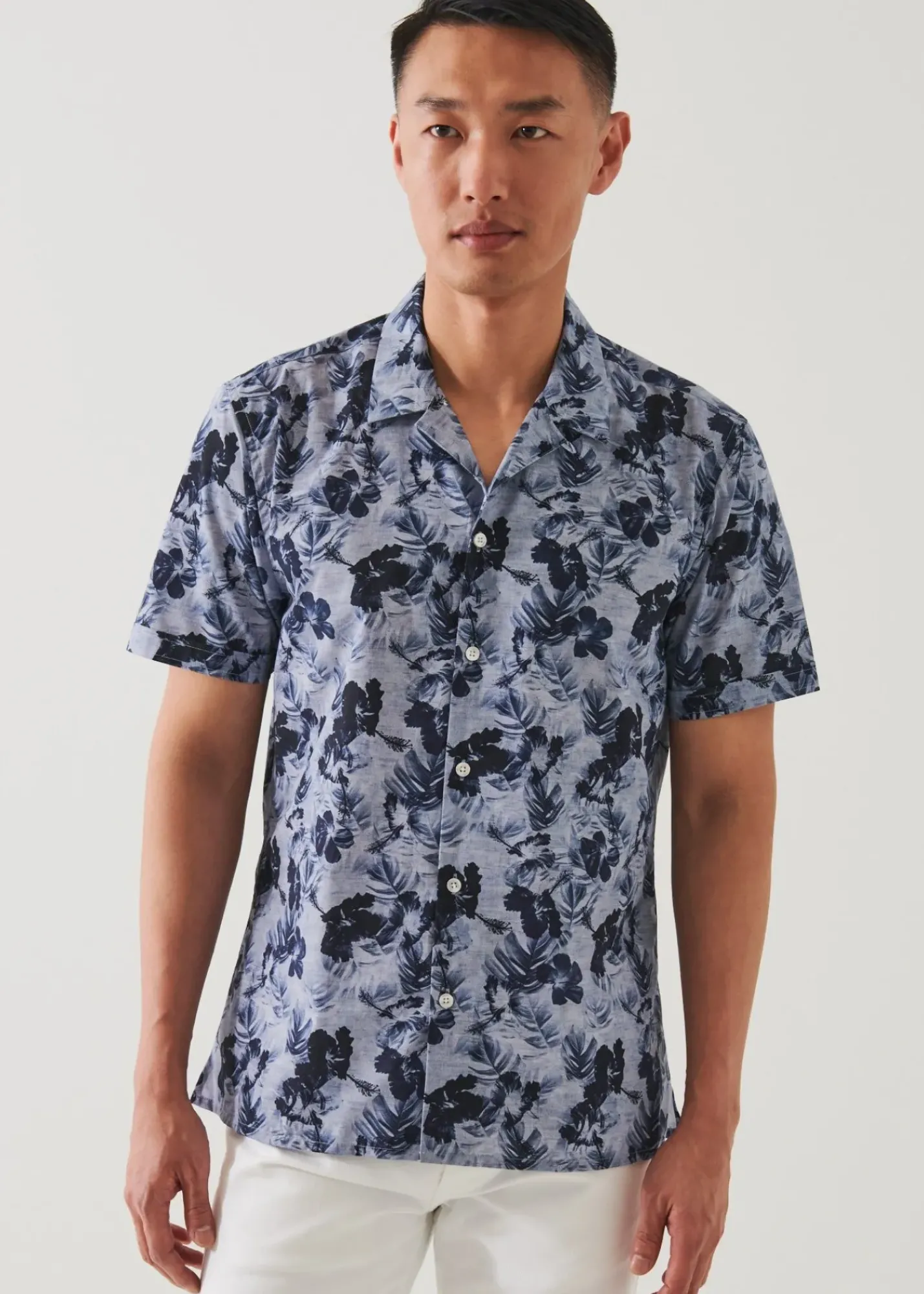 PATRICK ASSARAF Tropical Floral Print Camp Collar Shirt|Men Shirts
