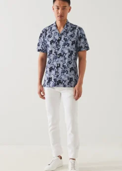 PATRICK ASSARAF Tropical Floral Print Camp Collar Shirt|Men Shirts