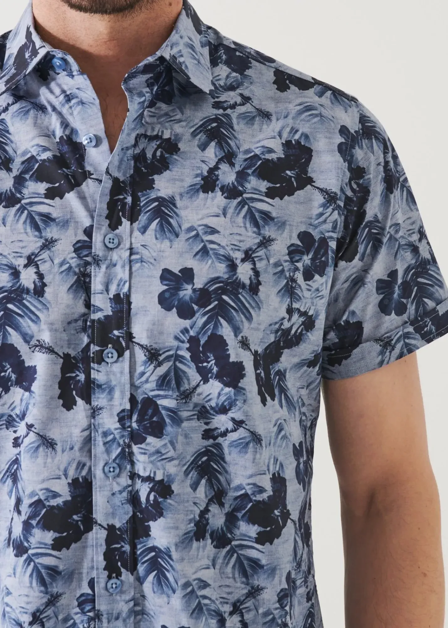 PATRICK ASSARAF Water Colour Floral Print Camp Collar Shirt|Men Shirts