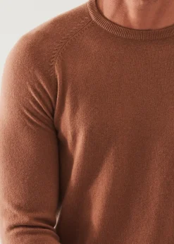 PATRICK ASSARAF Wool Cashmere Raglan Crewneck|Men Knitwear