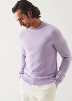 PATRICK ASSARAF Wool Cashmere Raglan Crewneck|Men Knitwear