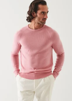 PATRICK ASSARAF Wool Cashmere Raglan Crewneck|Men Knitwear