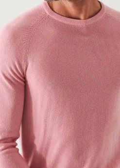 PATRICK ASSARAF Wool Cashmere Raglan Crewneck|Men Knitwear