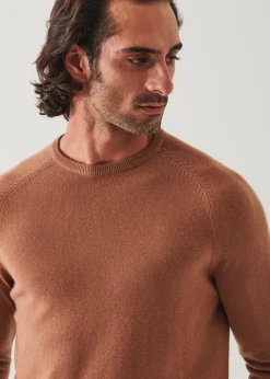 PATRICK ASSARAF Wool Cashmere Raglan Crewneck|Men Knitwear