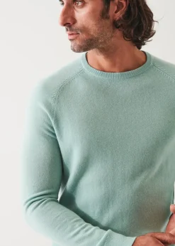 PATRICK ASSARAF Wool Cashmere Raglan Crewneck|Men Knitwear