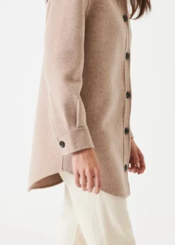 PATRICK ASSARAF Wool Cashmere Shirt Jacket|Women Outerwear