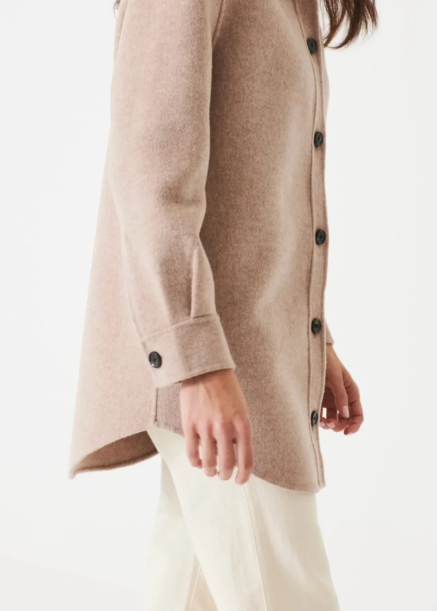 PATRICK ASSARAF Wool Cashmere Shirt Jacket|Women Outerwear