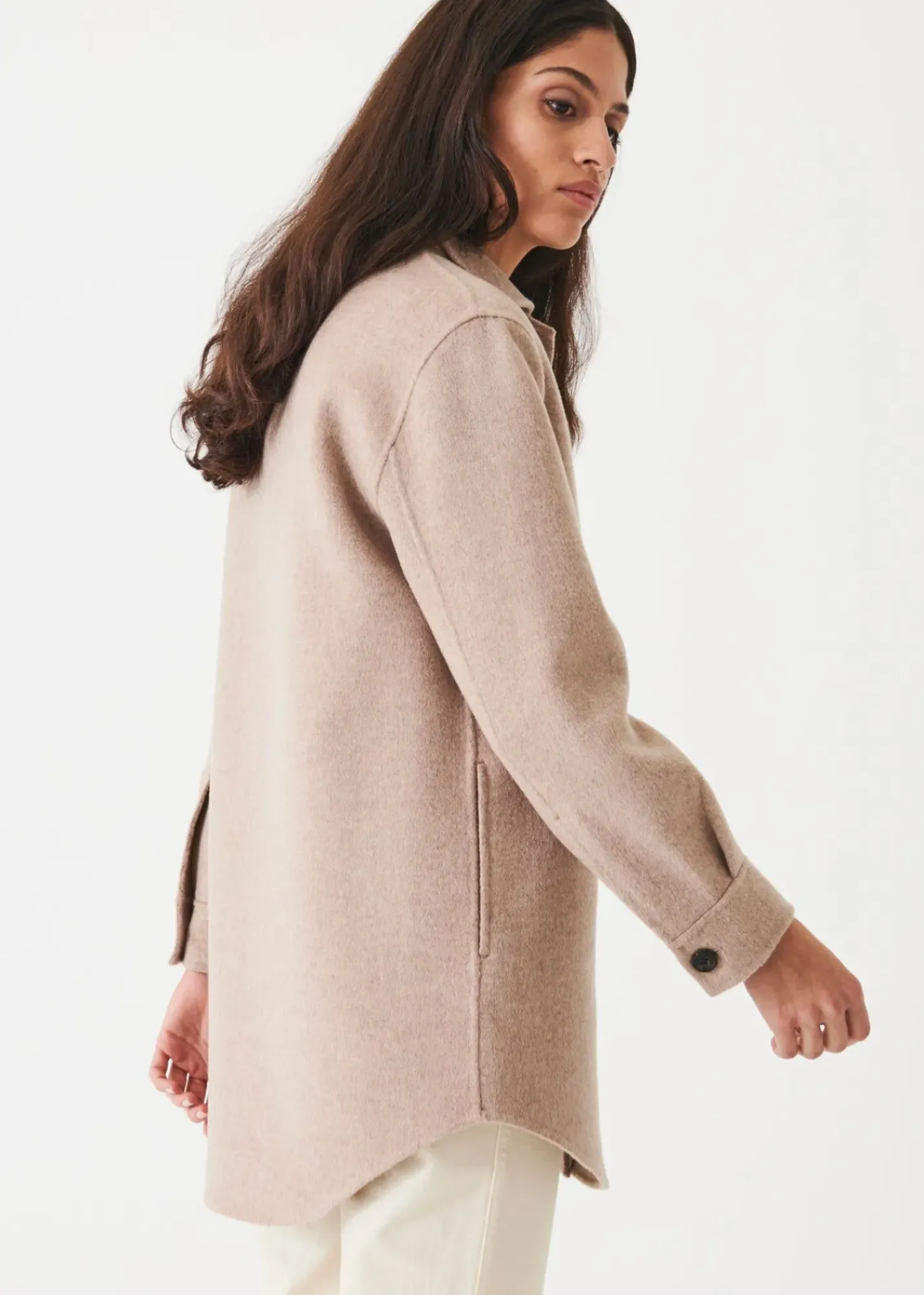 PATRICK ASSARAF Wool Cashmere Shirt Jacket|Women Outerwear