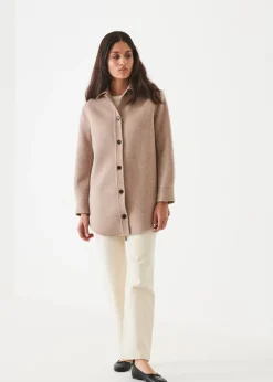 PATRICK ASSARAF Wool Cashmere Shirt Jacket|Women Outerwear