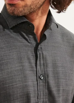 PATRICK ASSARAF Wool Houndstooth Shirt|Men Shirts