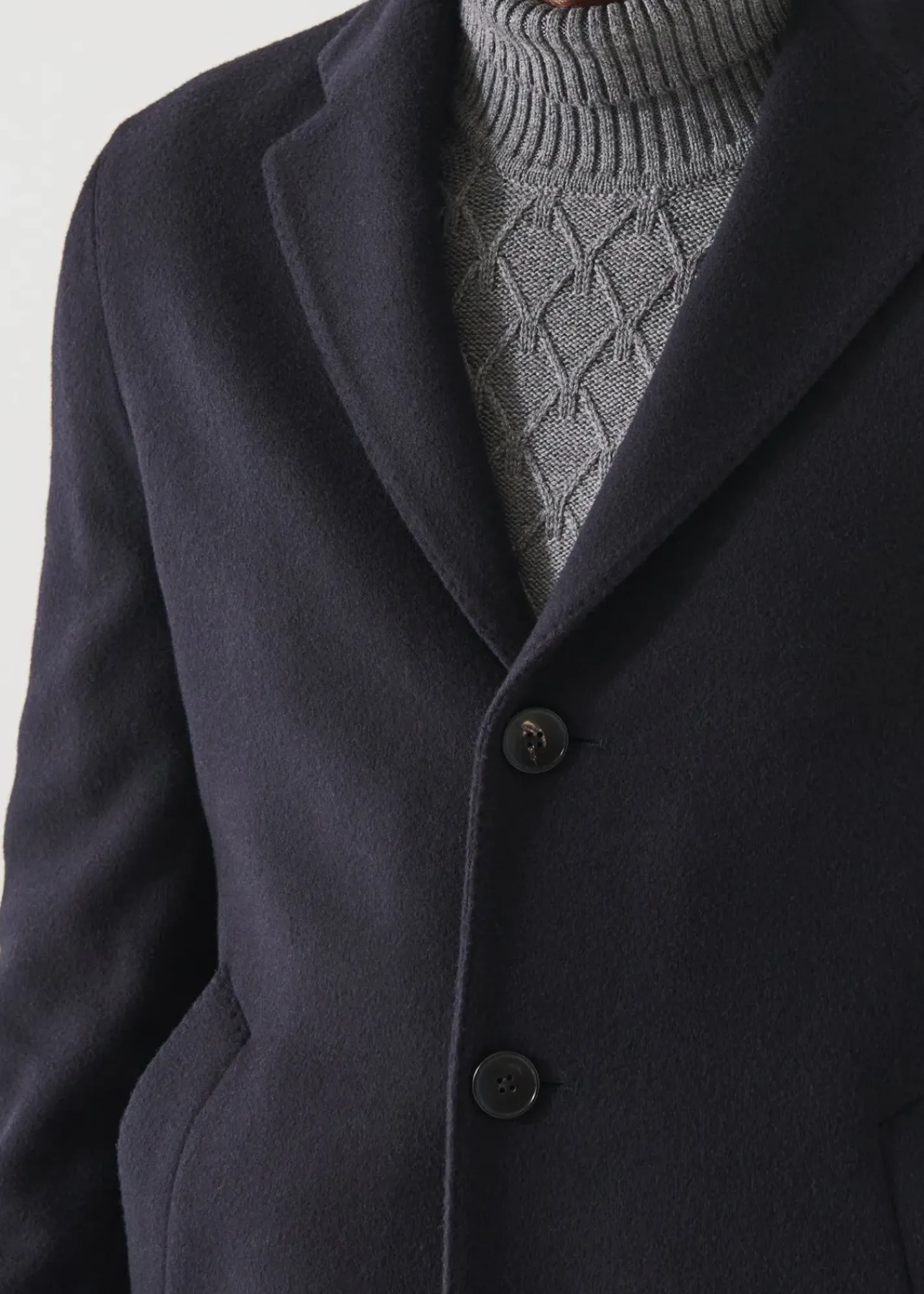 PATRICK ASSARAF Wool Overcoat|Men Outerwear