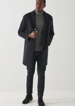 PATRICK ASSARAF Wool Overcoat|Men Outerwear