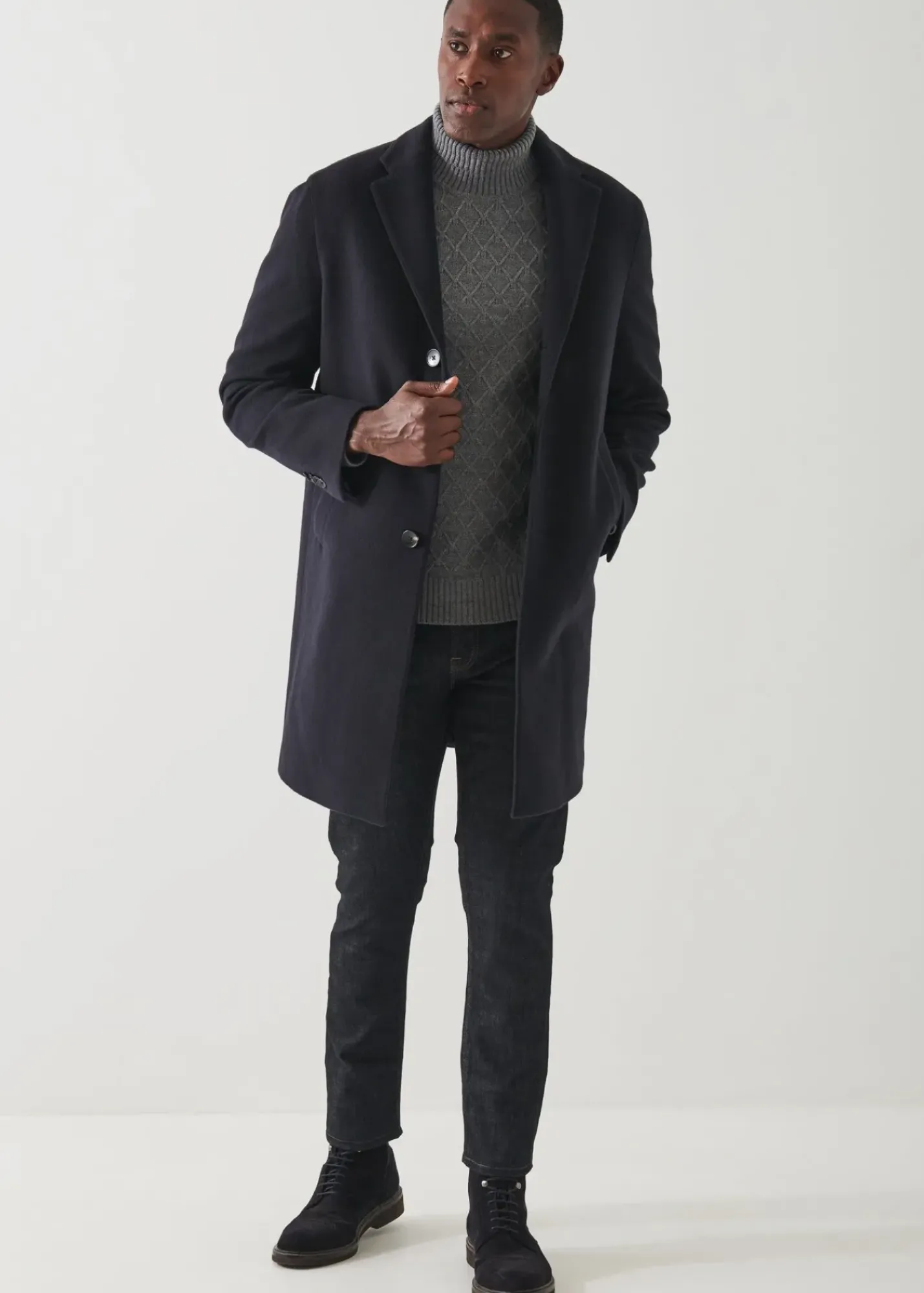 PATRICK ASSARAF Wool Overcoat|Men Outerwear