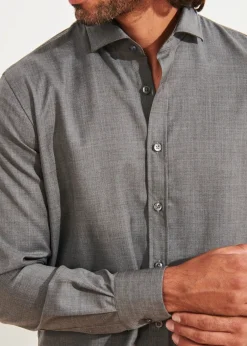 PATRICK ASSARAF Wool Shirt|Men Shirts