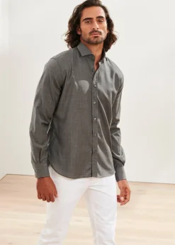 PATRICK ASSARAF Wool Shirt|Men Shirts