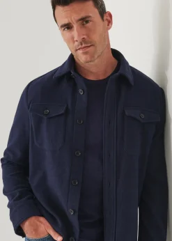 PATRICK ASSARAF Wool Shirt Jacket|Men Shirt Jackets