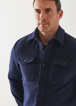 PATRICK ASSARAF Wool Shirt Jacket|Men Shirt Jackets