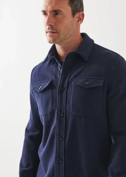 PATRICK ASSARAF Wool Shirt Jacket|Men Shirt Jackets