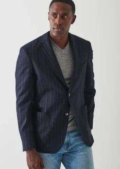 PATRICK ASSARAF Wool Striped Blazer|Men Blazers