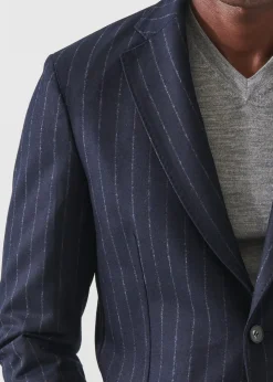 PATRICK ASSARAF Wool Striped Blazer|Men Blazers