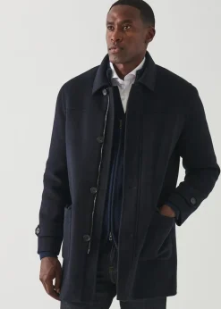 PATRICK ASSARAF Wool-Cashmere Car Coat|Men Outerwear