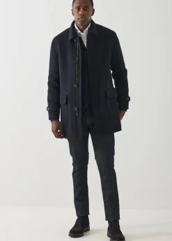 PATRICK ASSARAF Wool-Cashmere Car Coat|Men Outerwear