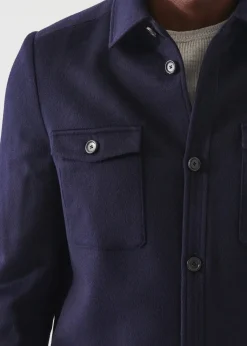 PATRICK ASSARAF Wool-Cashmere Shirt Jacket|Men Outerwear