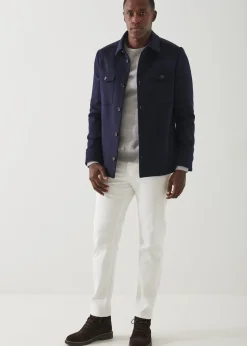 PATRICK ASSARAF Wool-Cashmere Shirt Jacket|Men Outerwear