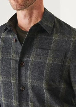 PATRICK ASSARAF Wool-Cashmere Shirt Jacket|Men Shirt Jackets