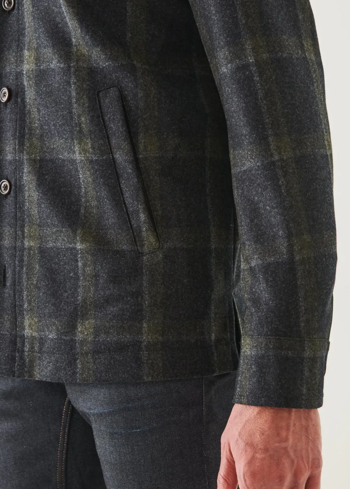 PATRICK ASSARAF Wool-Cashmere Shirt Jacket|Men Shirt Jackets
