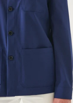 PATRICK ASSARAF Wool-Silk Blend Shirt Jacket|Men Shirt Jackets